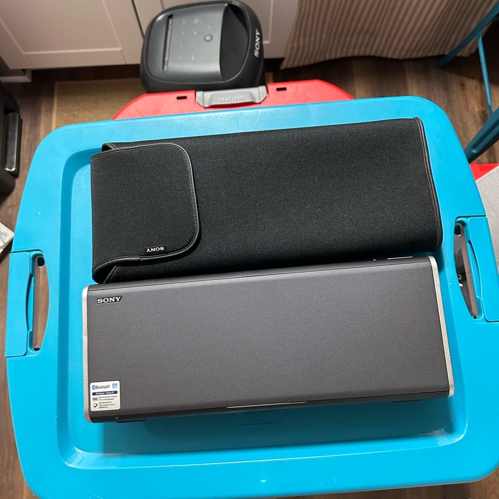 Sony Black and Gray Portable Speaker Duo
